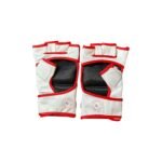 Tycon Sports Professional MMA Grappling Gloves | 100% Cowhide Leather – White & Red - Image 2
