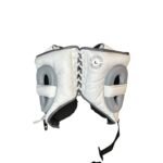 Tycon Sports Professional Boxing Headguard | 100% Cowhide Leather White & Gray - Image 3