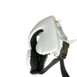 Tycon Sports Professional Boxing Headguard | 100% Cowhide Leather White & Gray - Image 2