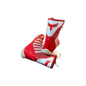 Tycon Sports Professional Boxing Boots | Non-Slip Performance  Vibrant Red & White - Image 3