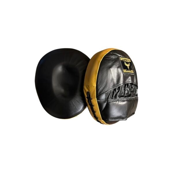Tycon Sports "Air-Tech" Professional Focus Pads | 100% Cowhide Leather  Black & Gold