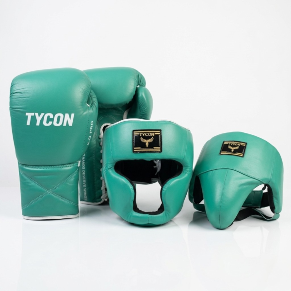 Tycon Sports K.O. Pro | Professional 3-Piece Leather Sparring Set  Signature Yellow