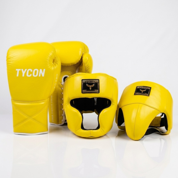 Tycon Sports K.O. Pro | Professional 3-Piece Leather Sparring Set – Aqua Blue